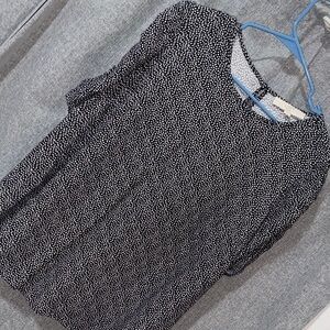 Women's Black and White Polka Hearts Top